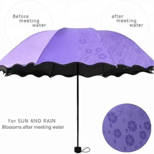 Hebezon Magic Umbrella - Compact, Women's Blooming Flowers Design - Image 3