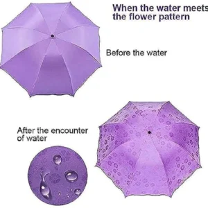 Hebezon Magic Umbrella - Compact, Women's Blooming Flowers Design - Image 4