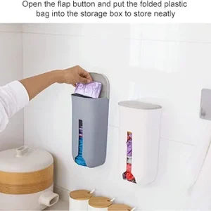 MiOYOOW Wall-Mounted Garbage Bag Holder, Hanging Trash Bag Dispenser Storage Box Waterproof Self Adhesive for Home Kitchen - Image 3