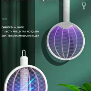 Electric Fly Swatter Mosquito Lamp 2 in 1, Foldable, Standing, Wall Mounted, 3000 V with USB, Rechargeable, Suitable for Home, Garden, Camping, Indoor and Outdoor Use - Image 3