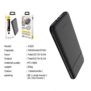 Aspor 10000mah 2.4A (A323) Duel USB Power Bank - Image 4